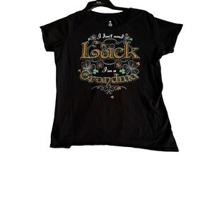 FUNNY I’M A GRANDMA T-SHIRT I DON’T NEED LUCK I’M GRANDMA SZ XL